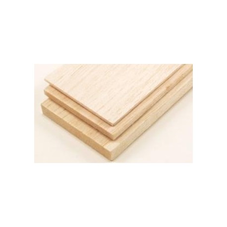 Balsa Hout Plank 2,5 mm dikte , lengte 100 cm , breedte 10 cm