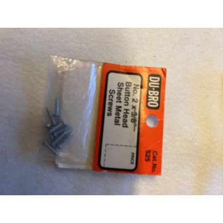 Du-Bro n 0 x 1/2" Button Head Sheet metal Screws